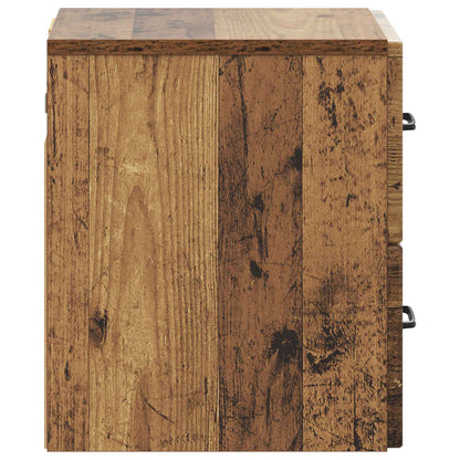 Wall-Mounted Bedside Cabinet 2 pcs Old Wood 34.5 x 33 x 40 cm