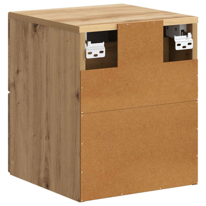 Wall-Mounted Bedside Cabinet 2 pcs Artisan Oak Engineered Wood