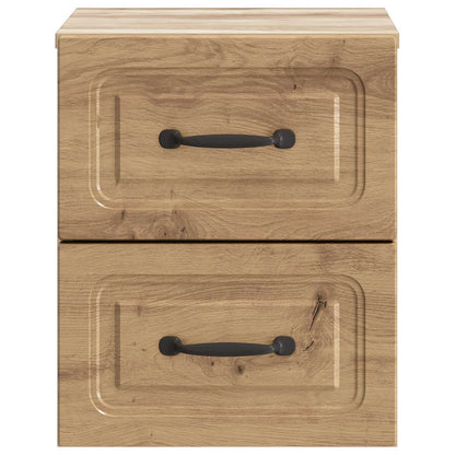 Wall-Mounted Bedside Cabinet 2 pcs Artisan Oak Engineered Wood