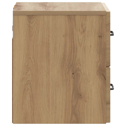 Wall-Mounted Bedside Cabinet 2 pcs Artisan Oak Engineered Wood