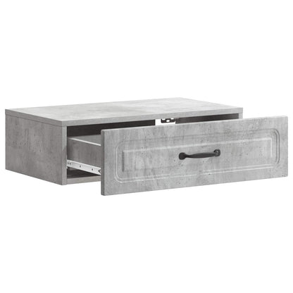 Wall-Mounted Side Table Concrete Grey 59 x 34.5 x 17 cm