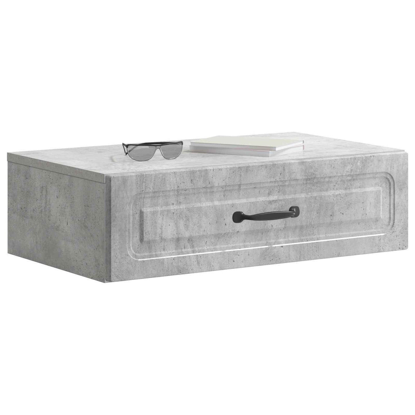 Wall-Mounted Side Table Concrete Grey 59 x 34.5 x 17 cm
