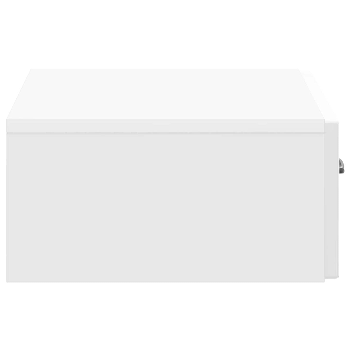 Wall-Mounted Side Table High Gloss White 59 x 34.5 x 17 cm