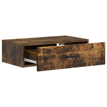 Wall-Mounted Side Table Smoked Oak 59 x 34.5 x 17 cm