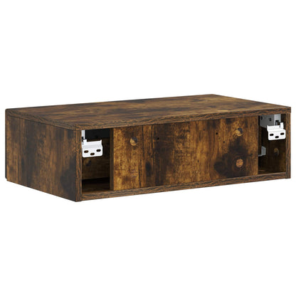 Wall-Mounted Side Table Smoked Oak 59 x 34.5 x 17 cm