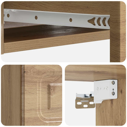 Wall-Mounted Side Table Artisan Oak 59 x 34.5 x 17 cm