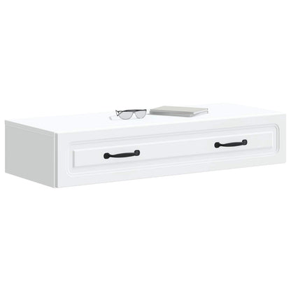 Wall-Mounted Side Table Wall-mounted White 87.5 x 34.5 x 17 cm