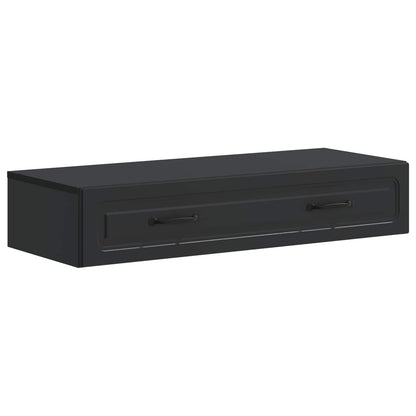 Wall-Mounted Side Table Wall-mounted Black 87.5 x 34.5 x 17 cm
