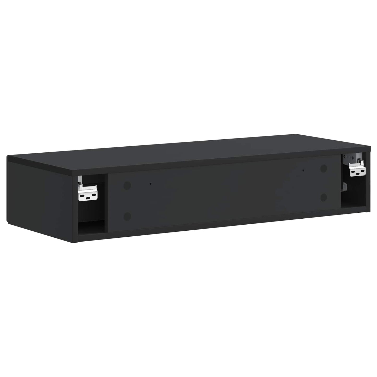 Wall-Mounted Side Table Wall-mounted Black 87.5 x 34.5 x 17 cm