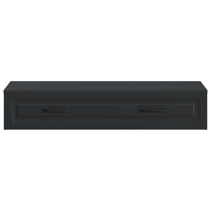 Wall-Mounted Side Table Wall-mounted Black 87.5 x 34.5 x 17 cm