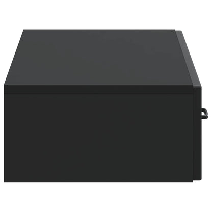 Wall-Mounted Side Table Wall-mounted Black 87.5 x 34.5 x 17 cm