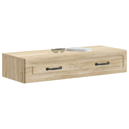 Wall-Mounted Side Table Sonoma Oak 87.5 x 34.5 x 17 cm