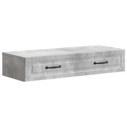 Wall-Mounted Side Table Concrete Grey 87.5 x 34.5 x 17 cm