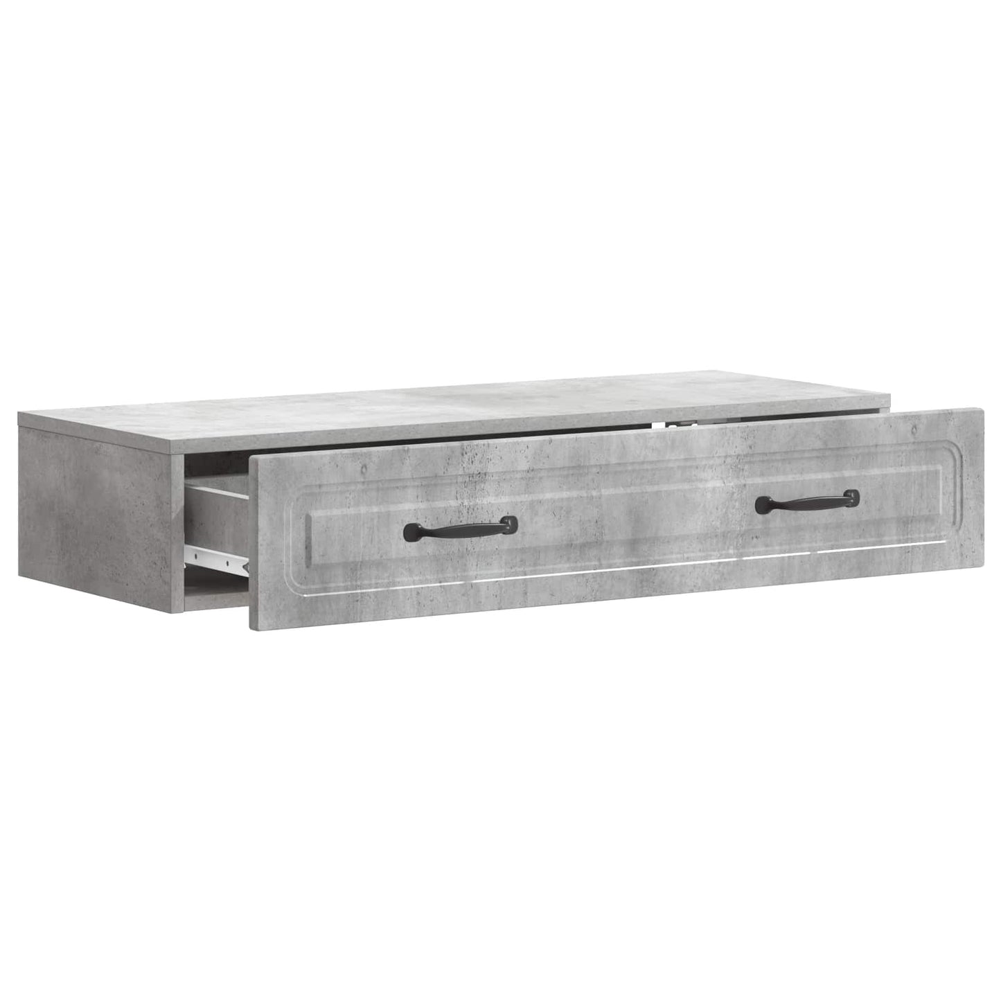 Wall-Mounted Side Table Concrete Grey 87.5 x 34.5 x 17 cm