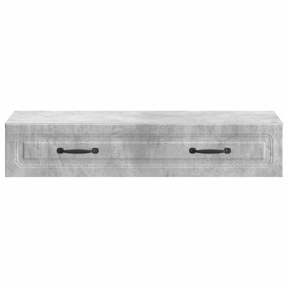 Wall-Mounted Side Table Concrete Grey 87.5 x 34.5 x 17 cm