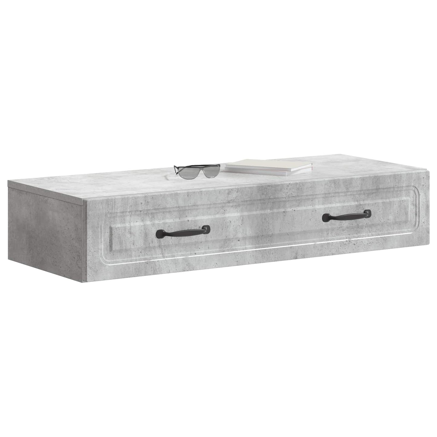 Wall-Mounted Side Table Concrete Grey 87.5 x 34.5 x 17 cm