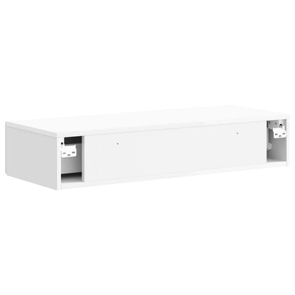 Wall-Mounted Side Table High Gloss White 87.5 x 34.5 x 17 cm