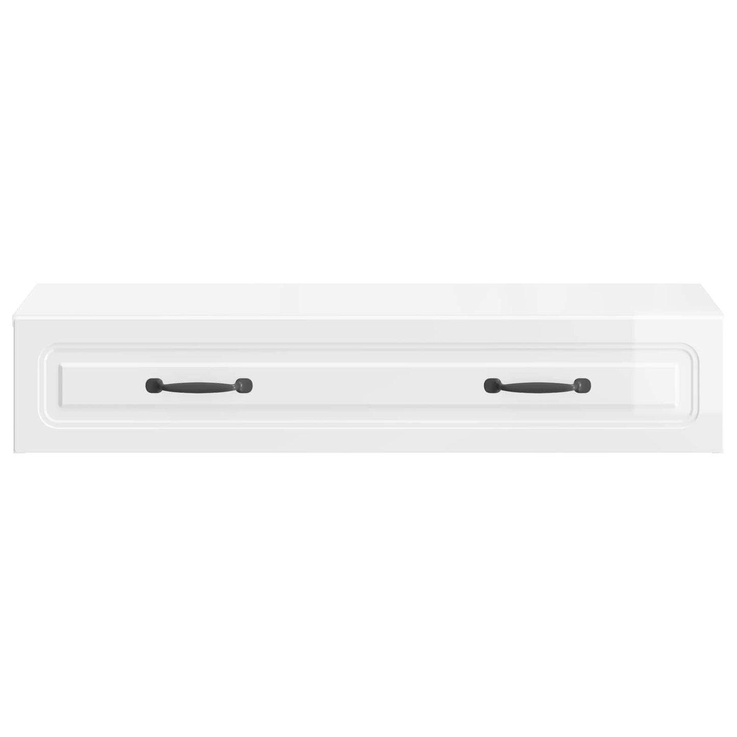 Wall-Mounted Side Table High Gloss White 87.5 x 34.5 x 17 cm