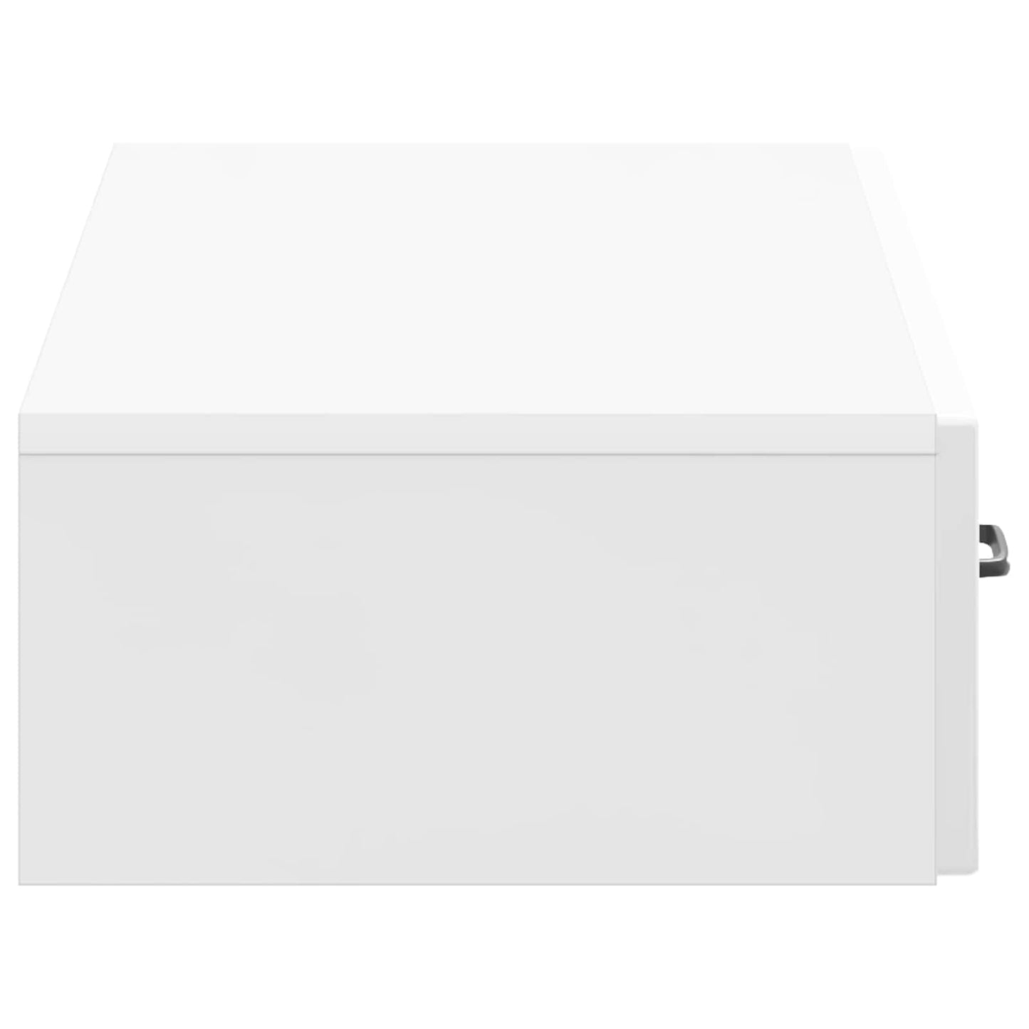 Wall-Mounted Side Table High Gloss White 87.5 x 34.5 x 17 cm