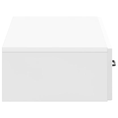 Wall-Mounted Side Table High Gloss White 87.5 x 34.5 x 17 cm