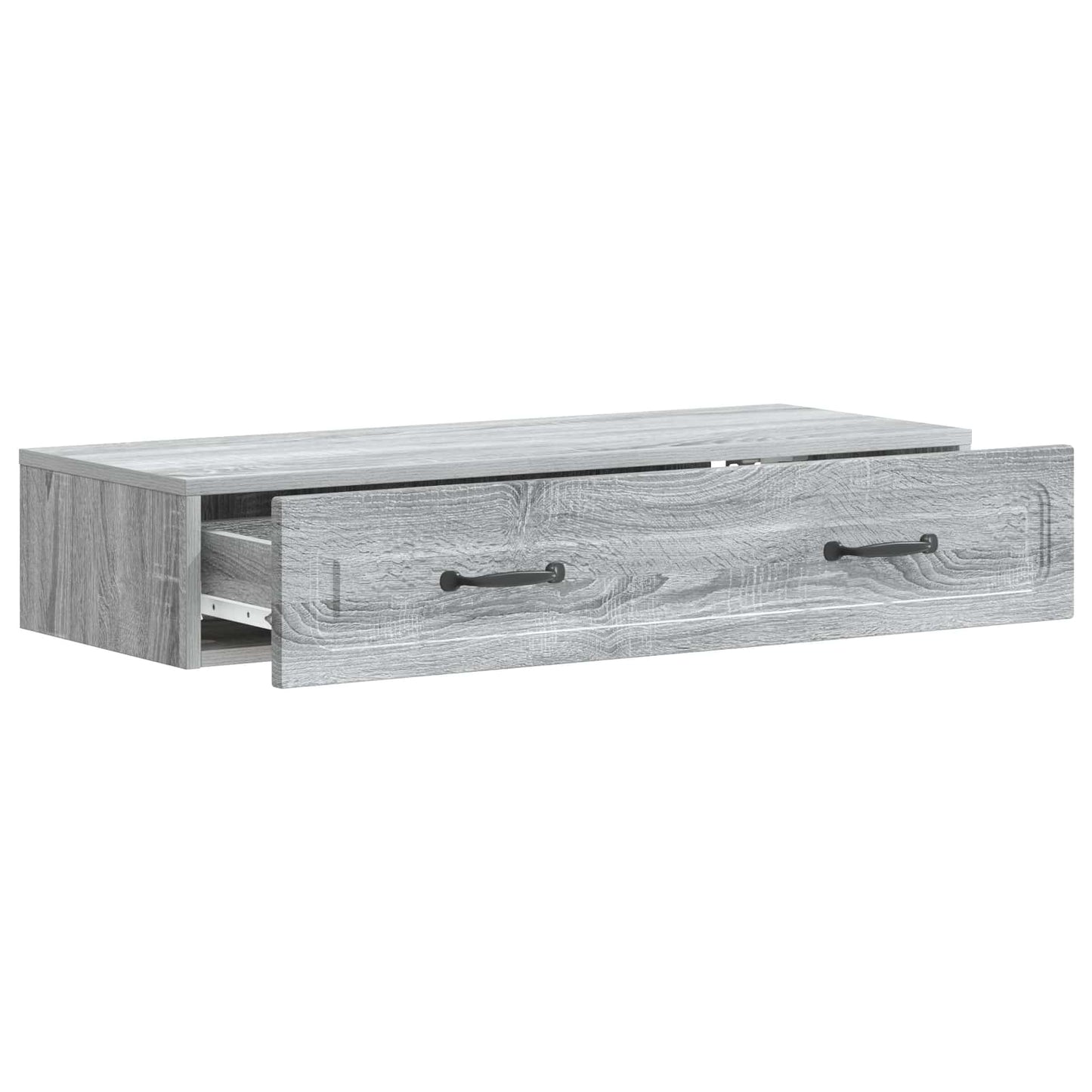 Wall-Mounted Side Table Grey Sonoma 87.5 x 34.5 x 17 cm