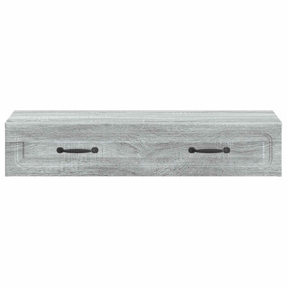 Wall-Mounted Side Table Grey Sonoma 87.5 x 34.5 x 17 cm