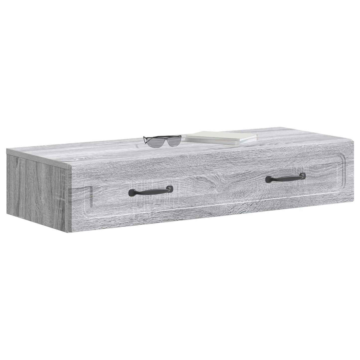 Wall-Mounted Side Table Grey Sonoma 87.5 x 34.5 x 17 cm
