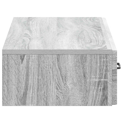 Wall-Mounted Side Table Grey Sonoma 87.5 x 34.5 x 17 cm