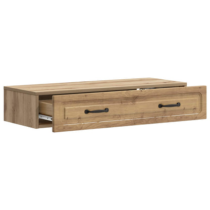 Wall-Mounted Side Table Artisan Oak 87.5 x 34.5 x 17 cm