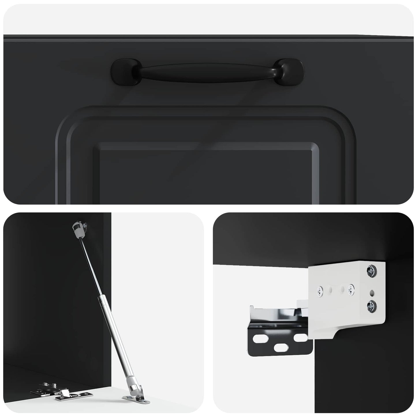 Wall-Mounted TV Cabinet Black 59.5 x 41 x 30 cm Engineered Wood