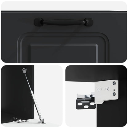 Wall-Mounted TV Cabinet Black 59.5 x 41 x 30 cm Engineered Wood