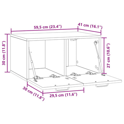 Wall-Mounted TV Cabinet Sonoma Oak 59.5 x 41 x 30 cm