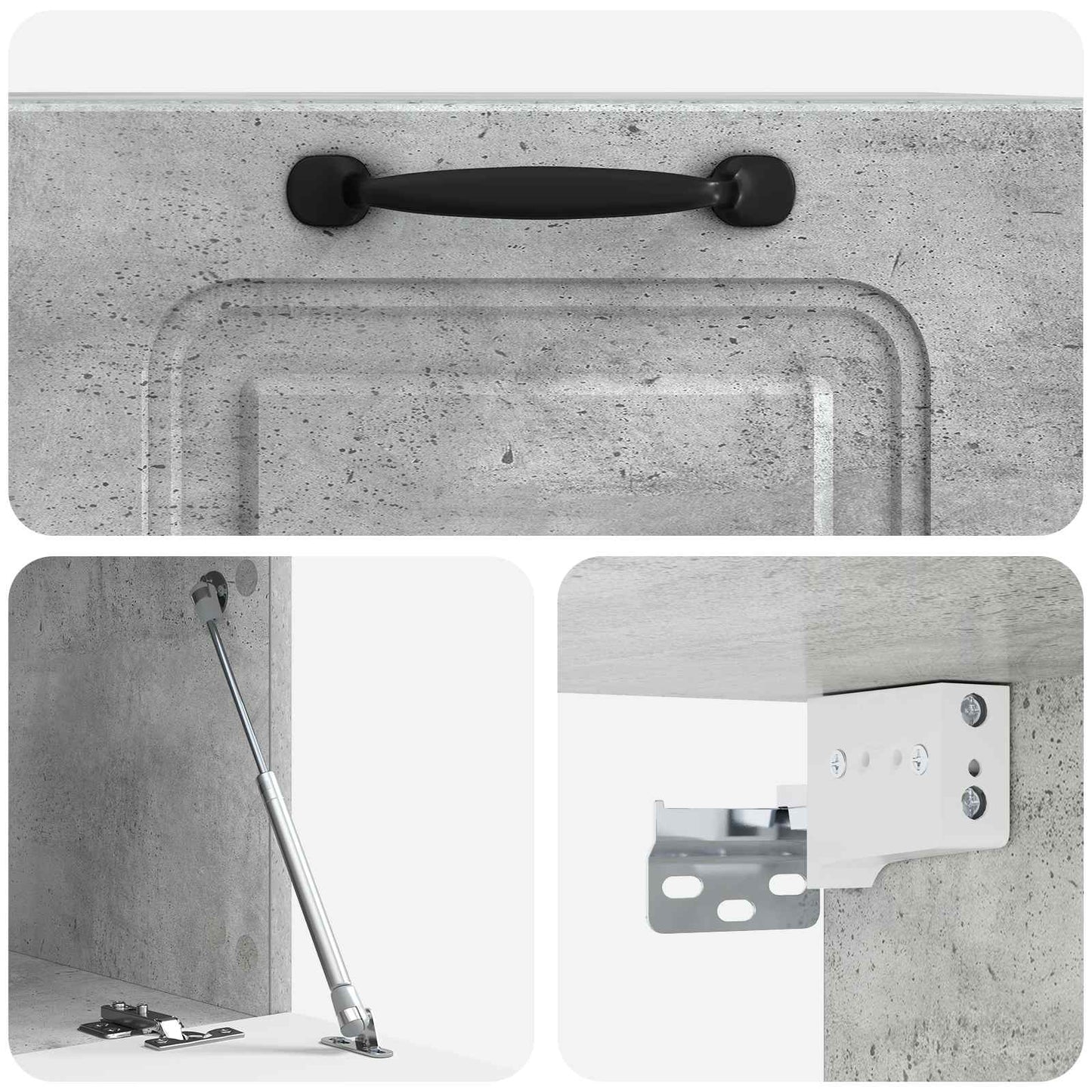 Wall-Mounted TV Cabinet Concrete Grey 59.5 x 41 x 30 cm