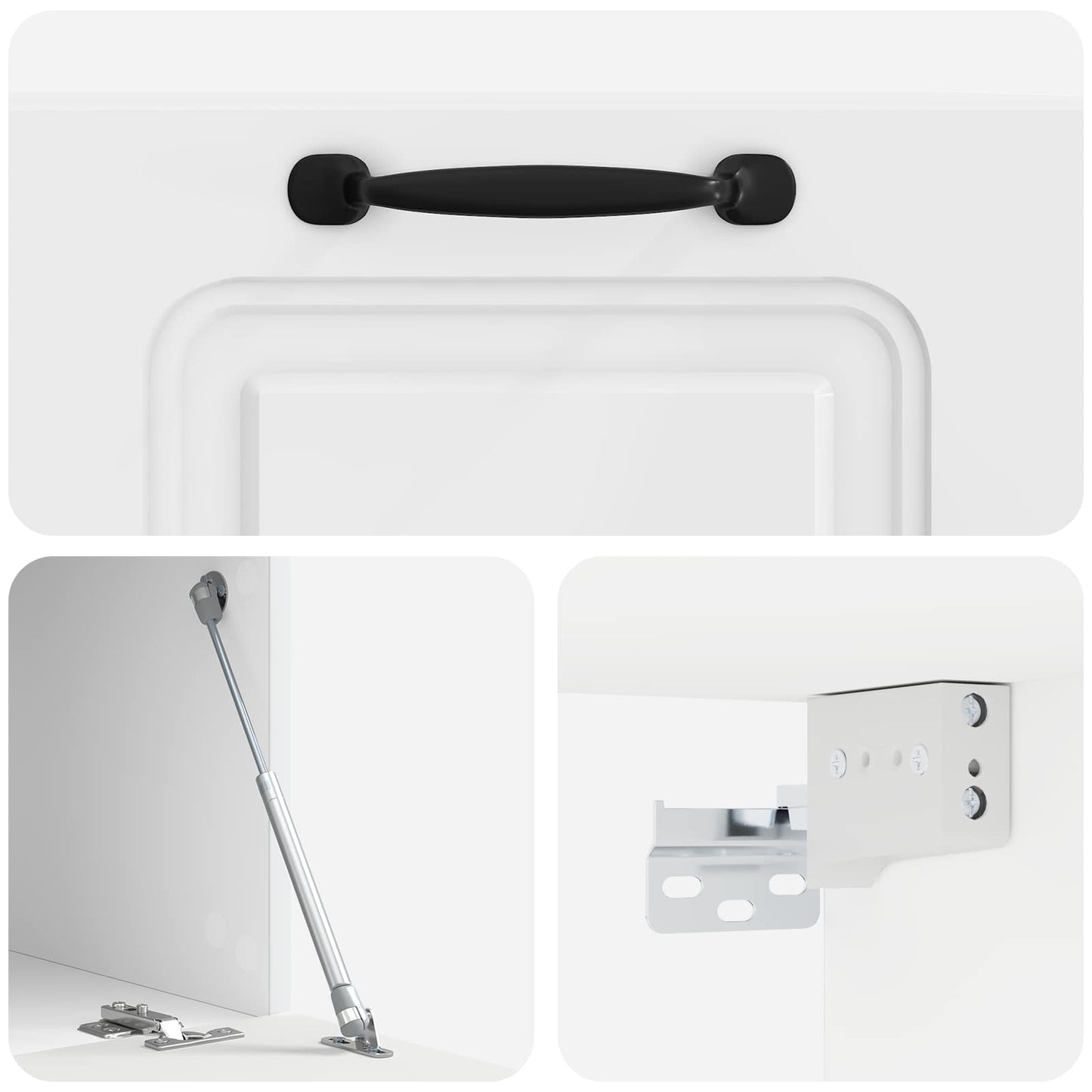 Wall-Mounted TV Cabinet High Gloss White 59.5 x 41 x 30 cm