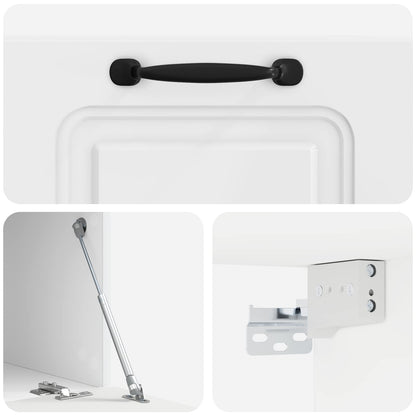 Wall-Mounted TV Cabinet High Gloss White 59.5 x 41 x 30 cm