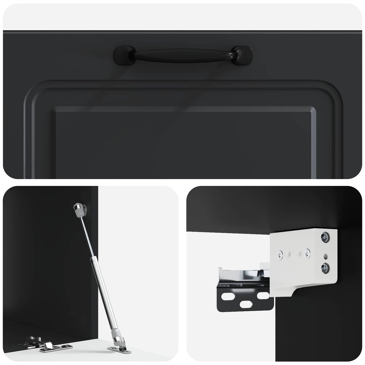 Wall-Mounted TV Cabinet Black 78.5 x 41 x 30 cm Engineered Wood
