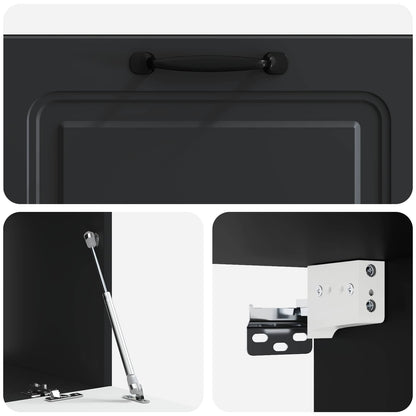 Wall-Mounted TV Cabinet Black 78.5 x 41 x 30 cm Engineered Wood