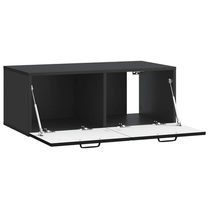 Wall-Mounted TV Cabinet Black 78.5 x 41 x 30 cm Engineered Wood