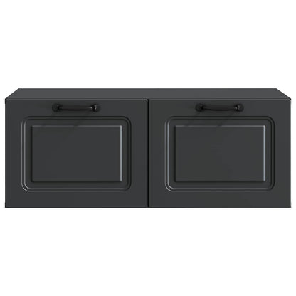 Wall-Mounted TV Cabinet Black 78.5 x 41 x 30 cm Engineered Wood
