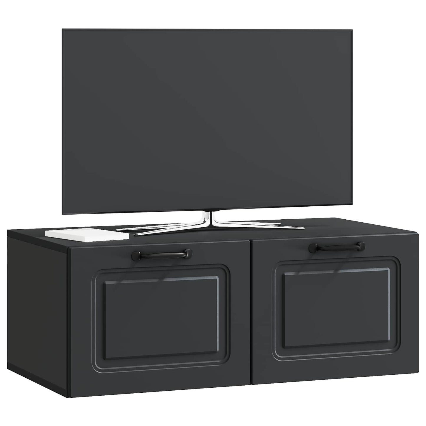 Wall-Mounted TV Cabinet Black 78.5 x 41 x 30 cm Engineered Wood