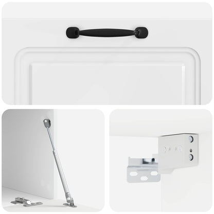 Wall-Mounted TV Cabinet High Gloss White 78.5 x 41 x 30 cm