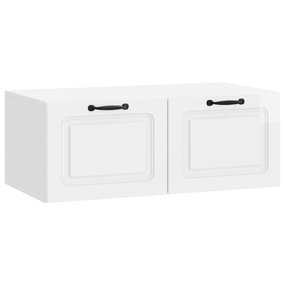 Wall-Mounted TV Cabinet High Gloss White 78.5 x 41 x 30 cm