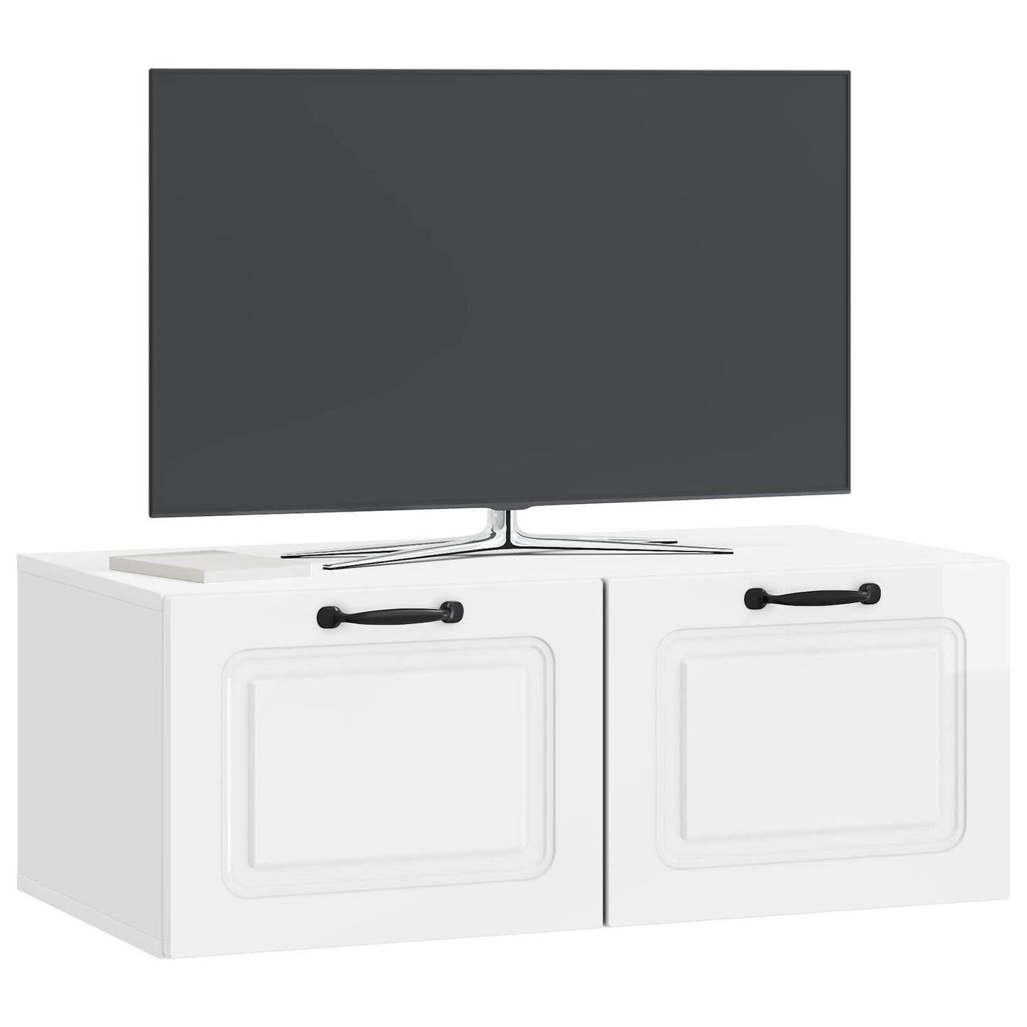 Wall-Mounted TV Cabinet High Gloss White 78.5 x 41 x 30 cm