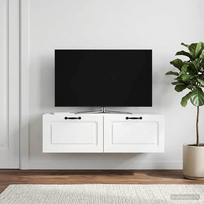 Wall-Mounted TV Cabinet White 98 x 41 x 30 cm Engineered Wood
