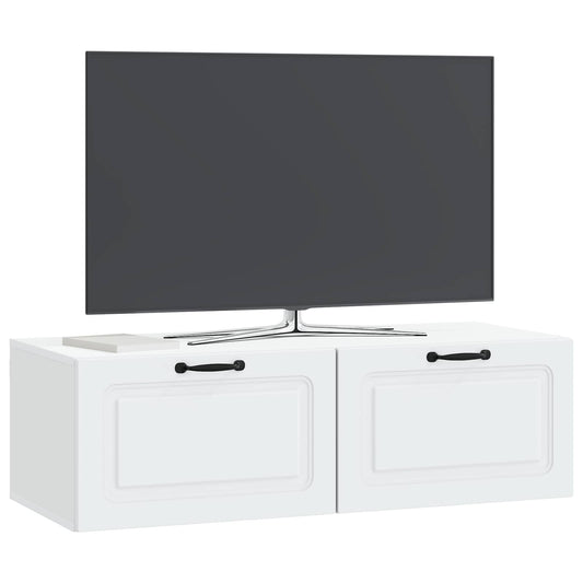 Wall-Mounted TV Cabinet White 98 x 41 x 30 cm Engineered Wood