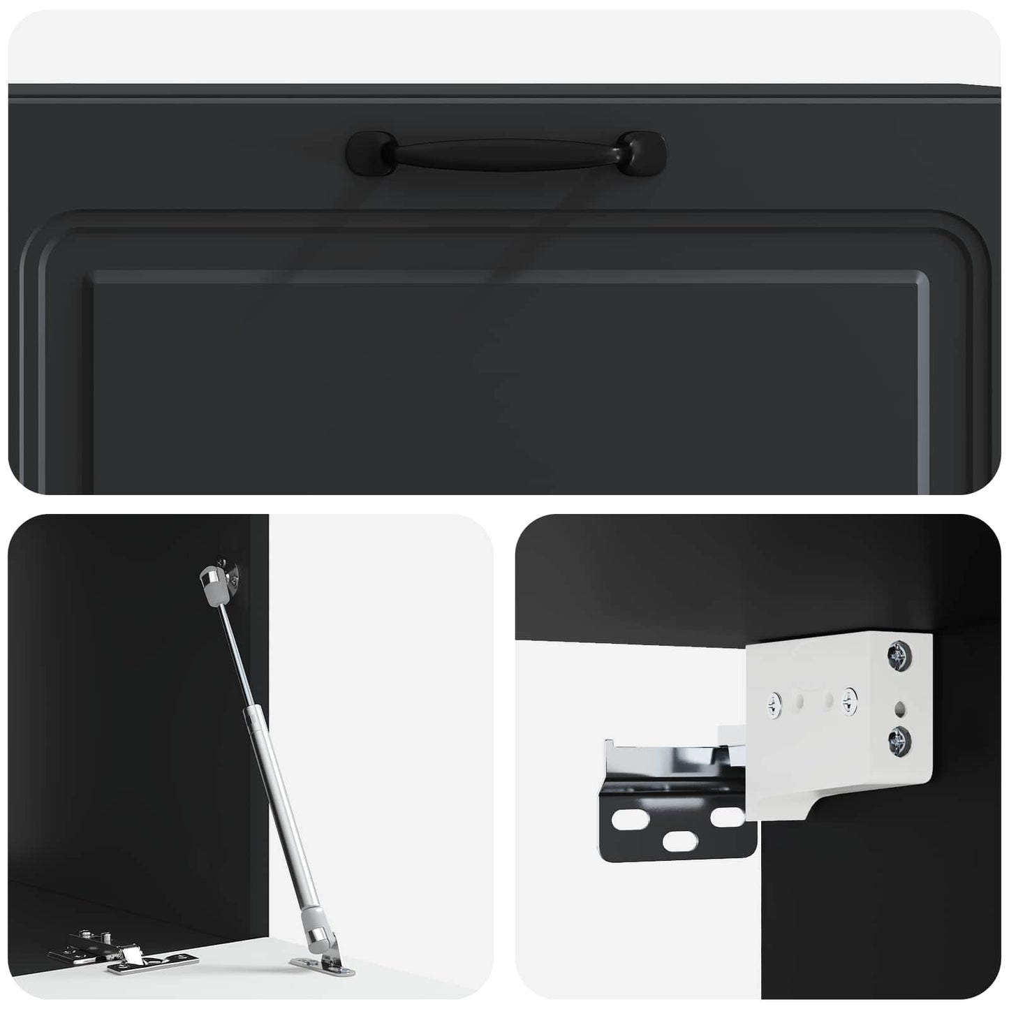 Wall-Mounted TV Cabinet Black 98 x 41 x 30 cm Engineered Wood