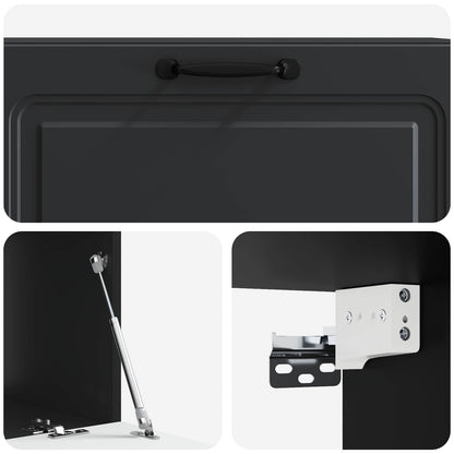 Wall-Mounted TV Cabinet Black 98 x 41 x 30 cm Engineered Wood