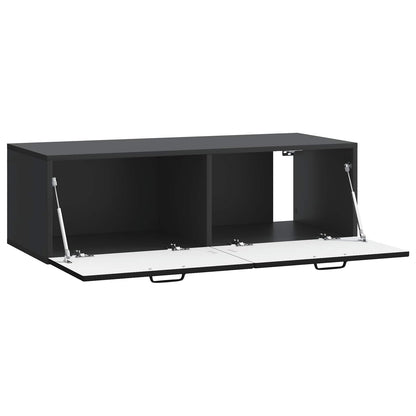 Wall-Mounted TV Cabinet Black 98 x 41 x 30 cm Engineered Wood