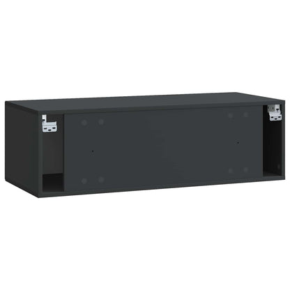 Wall-Mounted TV Cabinet Black 98 x 41 x 30 cm Engineered Wood