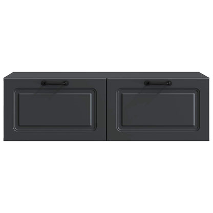 Wall-Mounted TV Cabinet Black 98 x 41 x 30 cm Engineered Wood